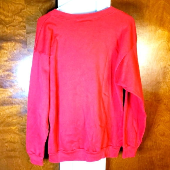 Red Vintage Christmas Sweatshirt Santa Ho Ho Ho Ulgy Xmas Sweater - Picture 10 of 11